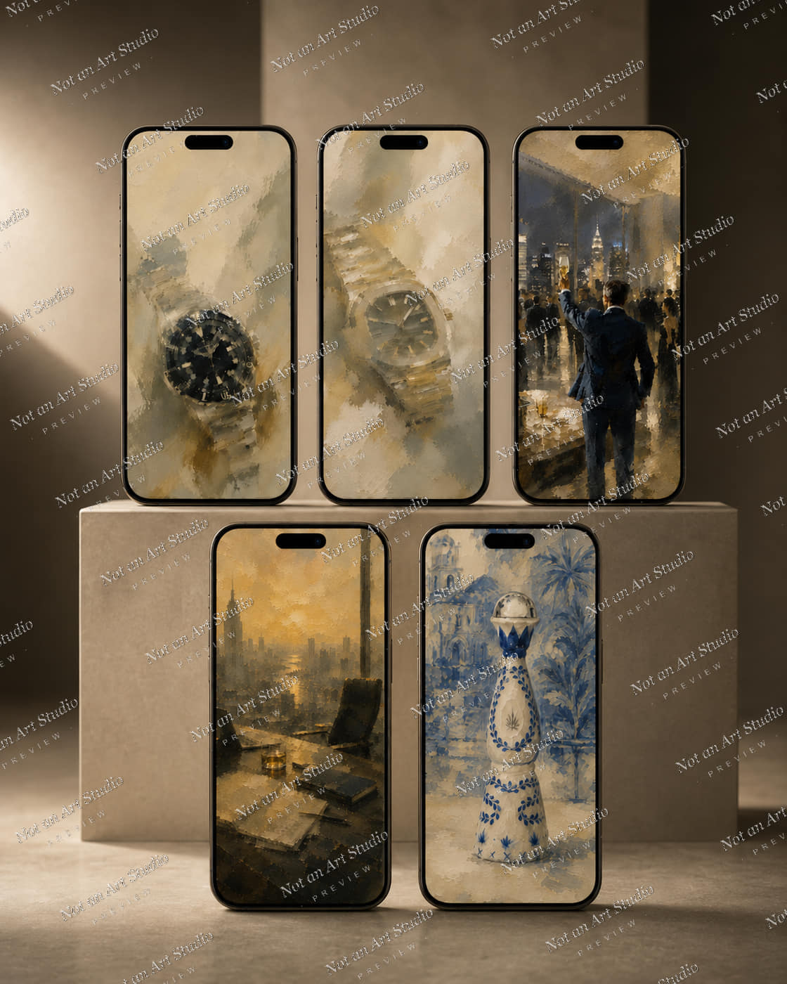Founder — the 5 wallpapers in the pack
